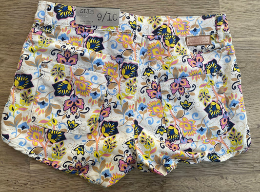 Floral Jean Shorts (Pre-Loved) Size Slim 9/10 - Zara Girls