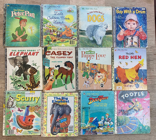 Vintage Books Collection - Little Golden Books - 12 books included