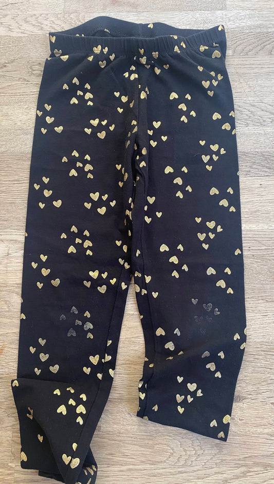 Black & Gold Hearts Pants (Pre-Loved) Size 10/12 - Cat & Jack