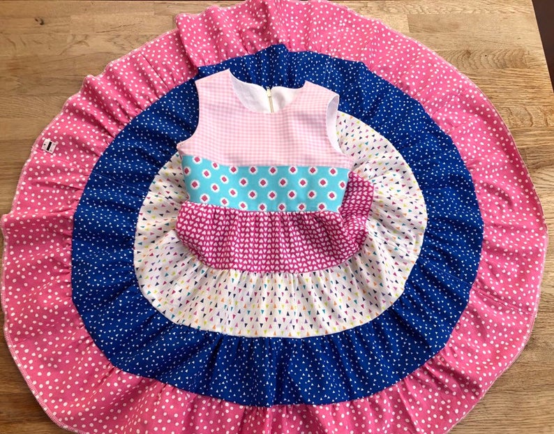 Patchwork Twirly Dress (MADE TO ORDER)
