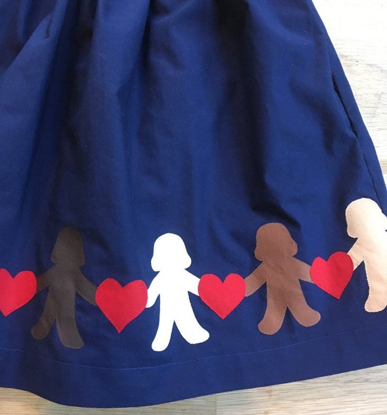 Love Wins Navy Tie Dress (MADE TO ORDER)