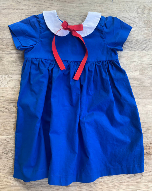Blue Madeline Inspired Dress, Short Sleeves (NEW) Size 4