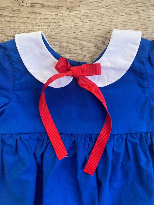 Blue Madeline Inspired Dress, Short Sleeves (NEW) Size 4