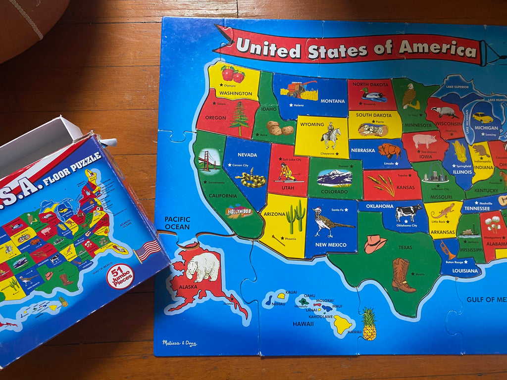 USA Floor Puzzle - Extra LARGE - 51 Jumbo Pieces - Melissa & Doug