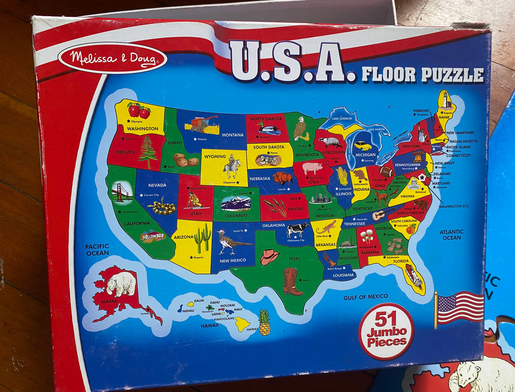 USA Floor Puzzle - Extra LARGE - 51 Jumbo Pieces - Melissa & Doug
