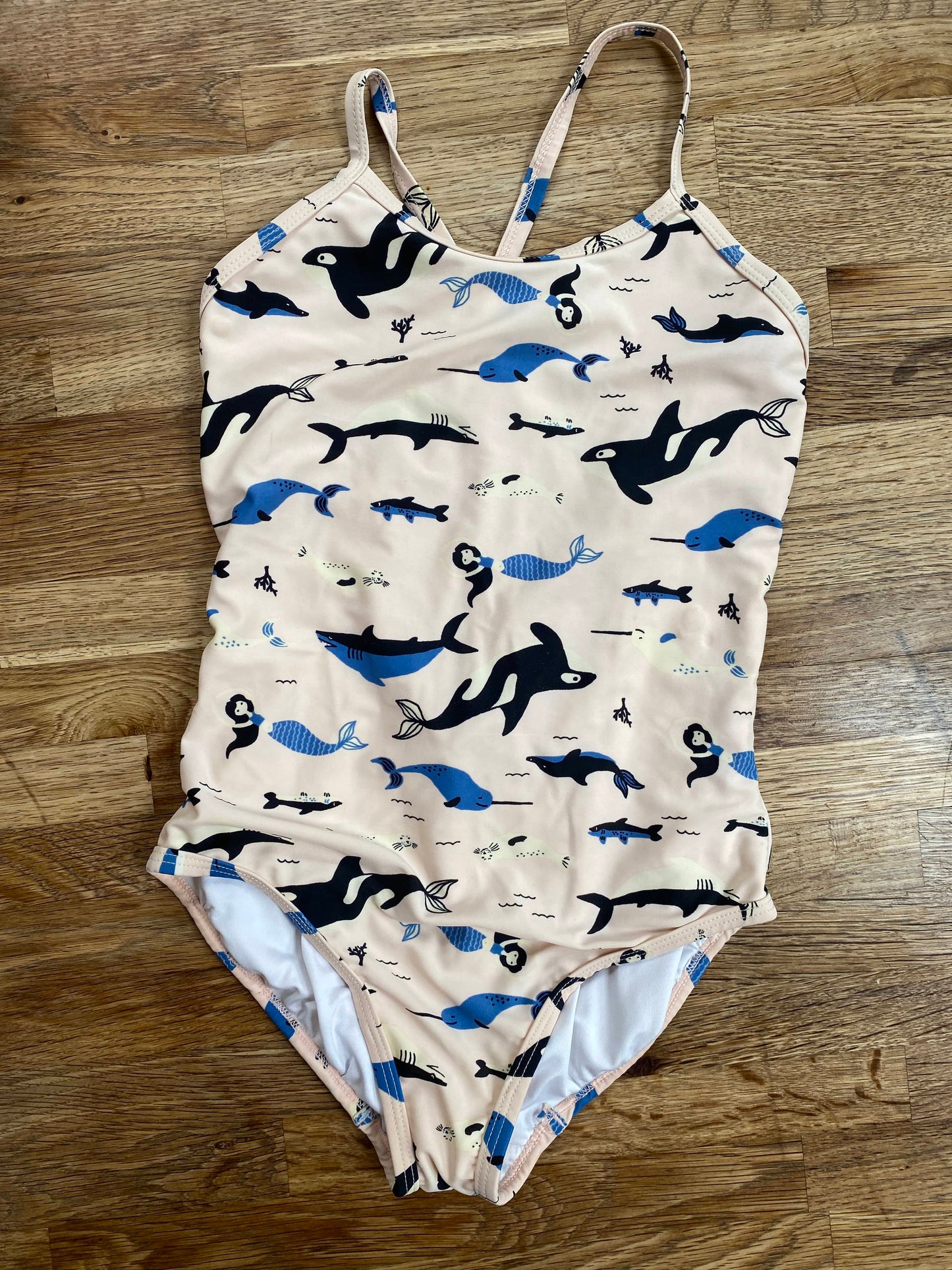 Mermaids - Sea life Bathing Suit (Pre-Loved) Size 10 / 140cm  - Hanna Andersson