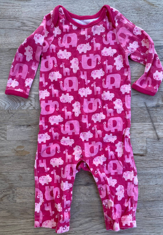 Pink Animals Onesie (Pre-Loved) Size 6-12 Months