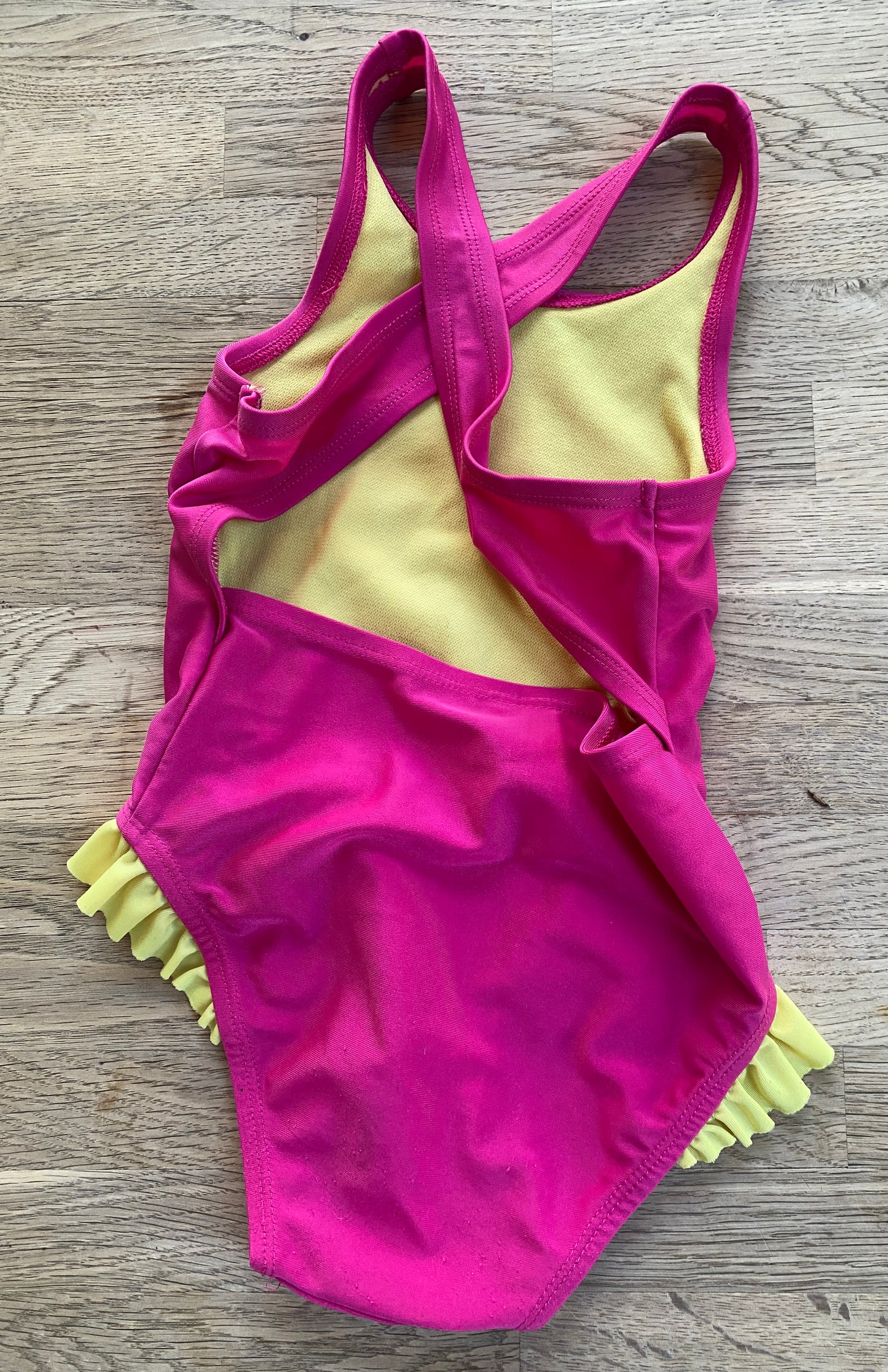 Pink Parrot Bathing Suit (Pre-Loved) size 2t