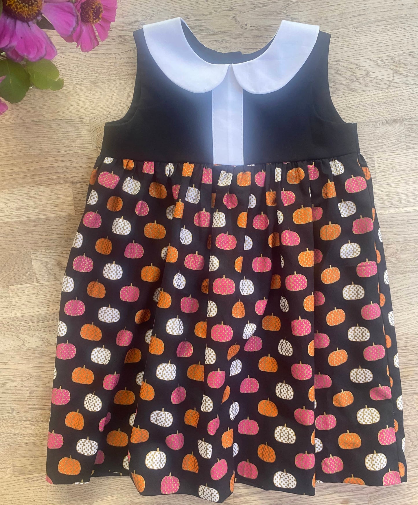 Pink Pumpkins Dress (SAMPLE) Size 4t - Ready to Ship