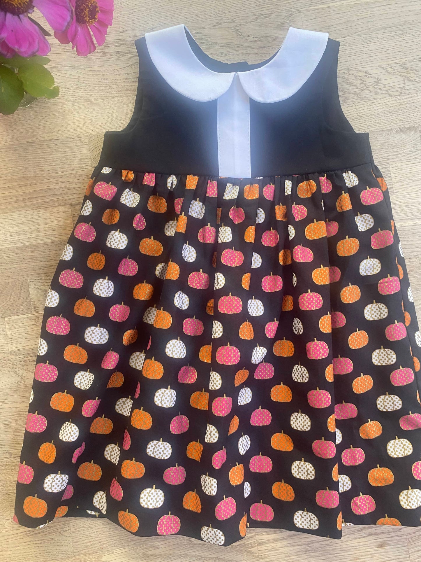 Pink Pumpkins Dress (SAMPLE) Size 4t - Ready to Ship