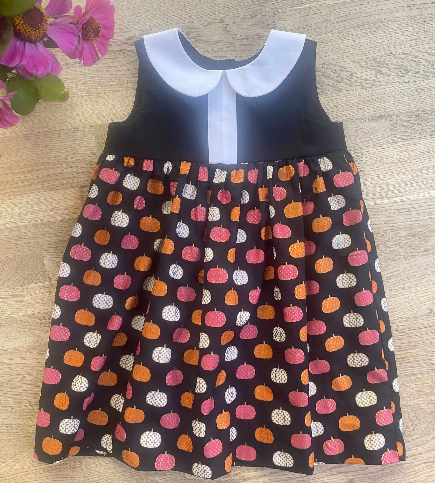 Pink Pumpkins Dress (SAMPLE) Size 4t - Ready to Ship