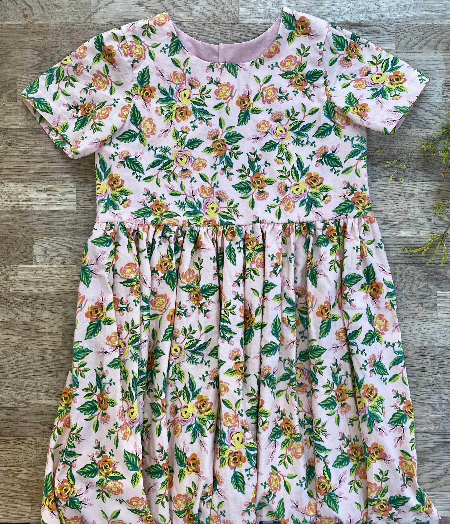 Rifle Paper Pink Floral Dress - MADE TO ORDER
