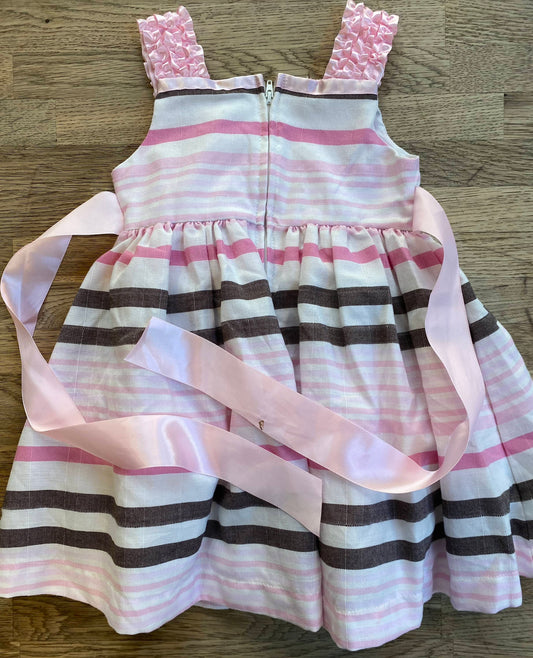 Pink Striped Dress (Pre-Loved) Size 2t