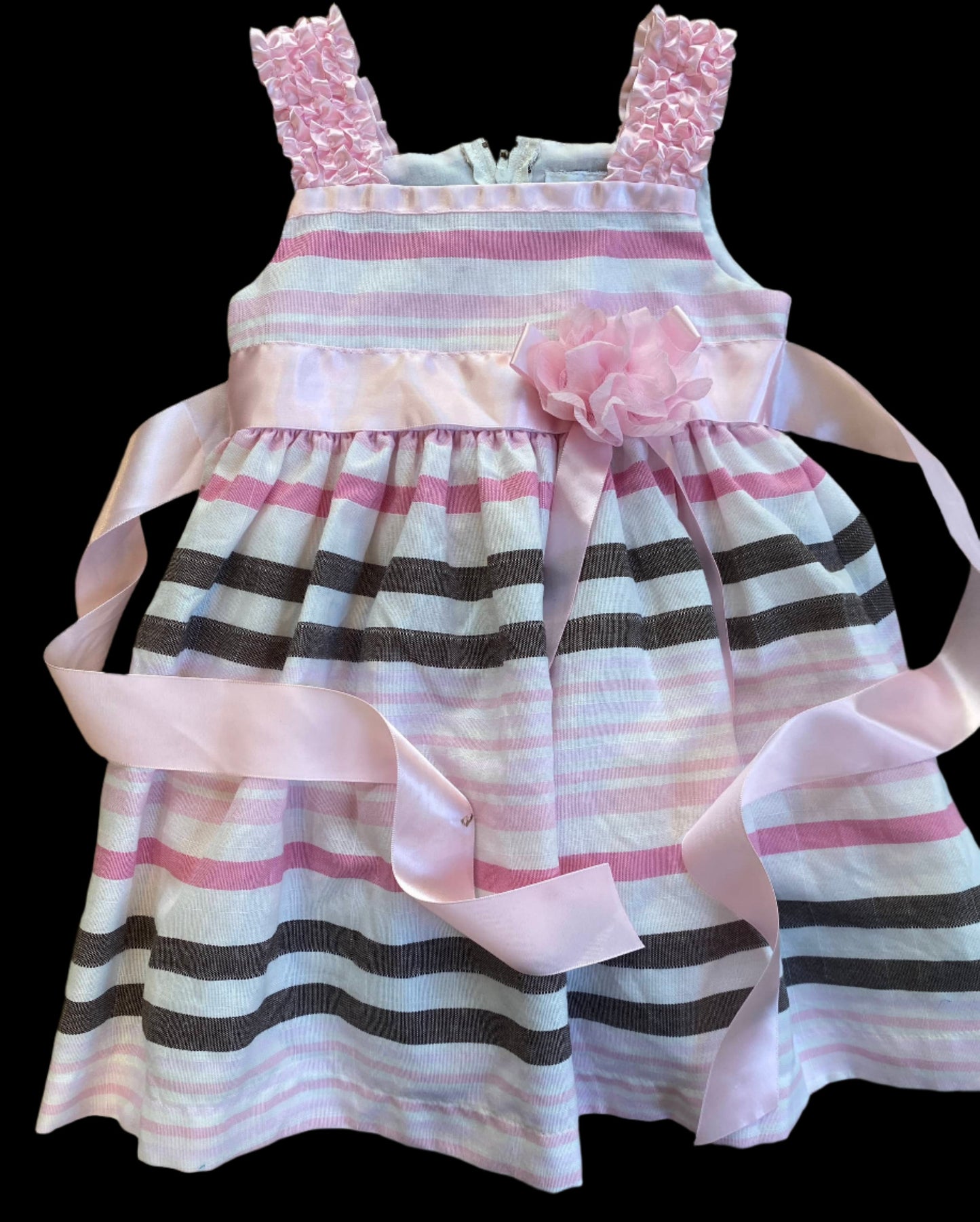 Pink Striped Dress (Pre-Loved) Size 2t