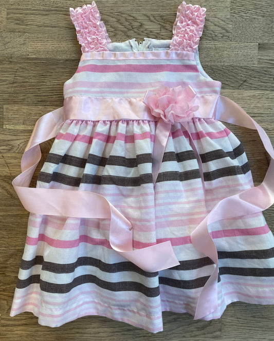 Pink Striped Dress (Pre-Loved) Size 2t