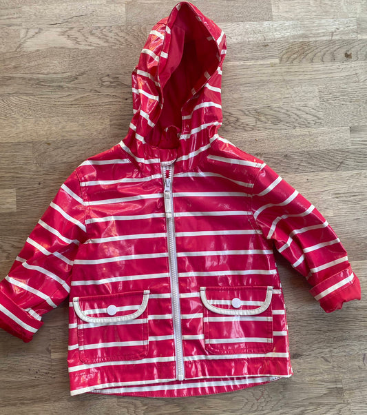Pink Striped Raincoat (Pre-Loved) Size 2t