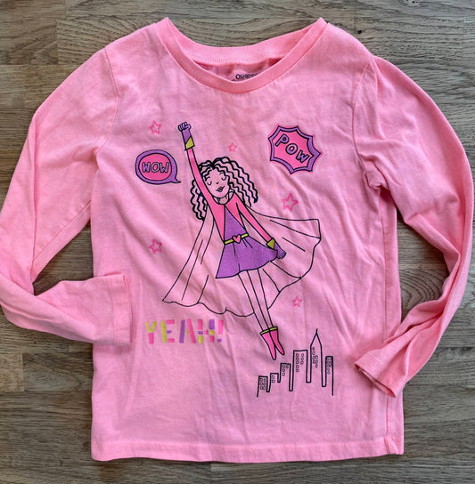 Pink Long Sleeve T-shirt (Pre-Loved) Size 5 - OshKosh Kids
