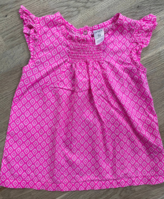 Hot Pink Tunic Top (Pre-Loved) Size 3t - Carter's