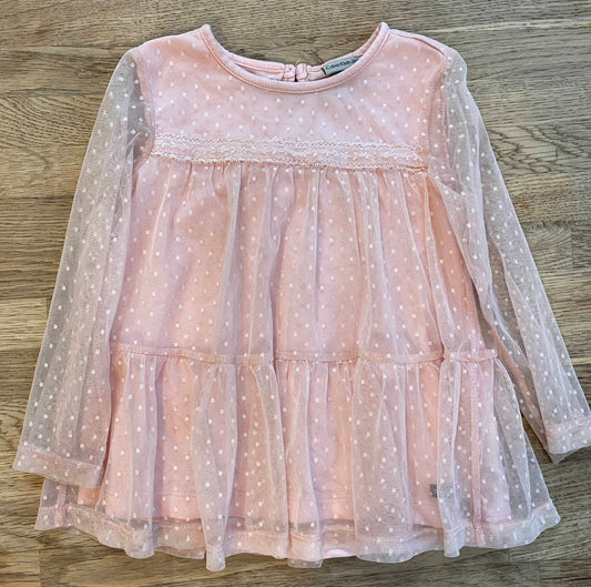 Pink Dot Top (Pre-Loved) Size 3t - Calvin Klein