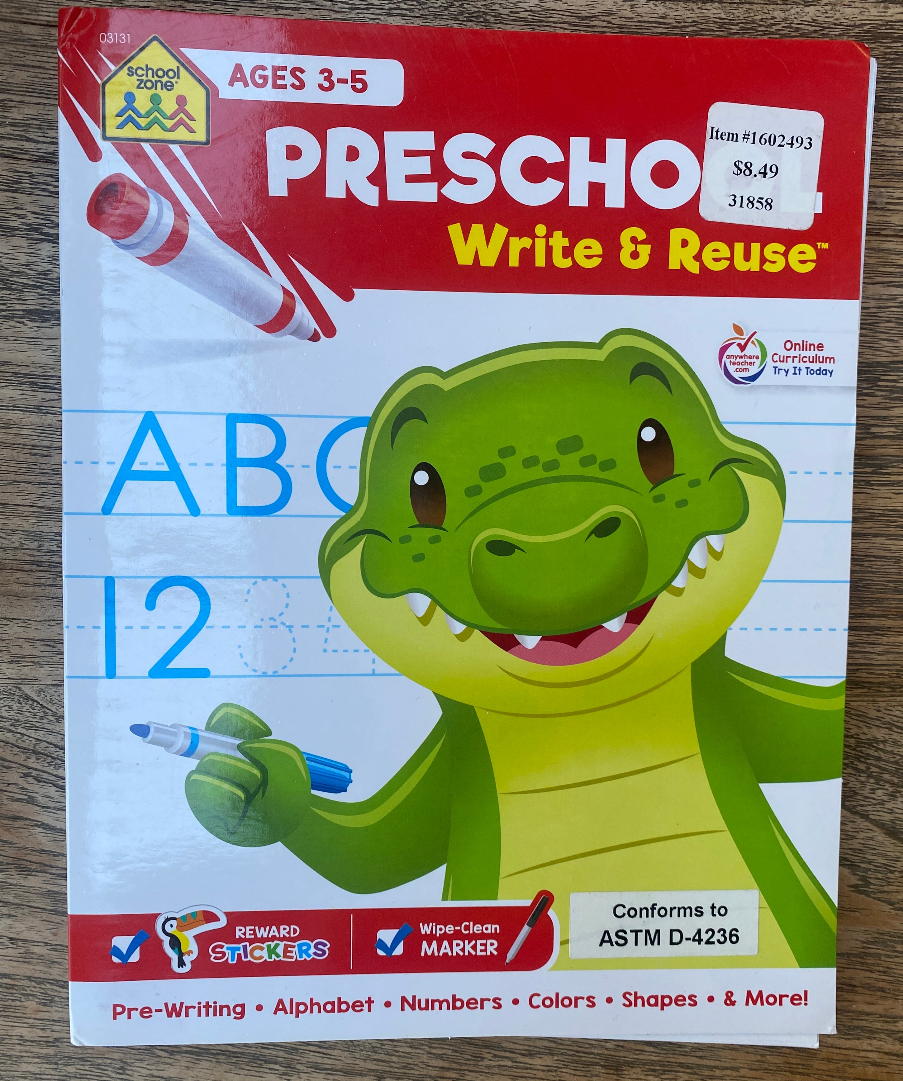 Preschool Write & Reuse - Ages 3-5