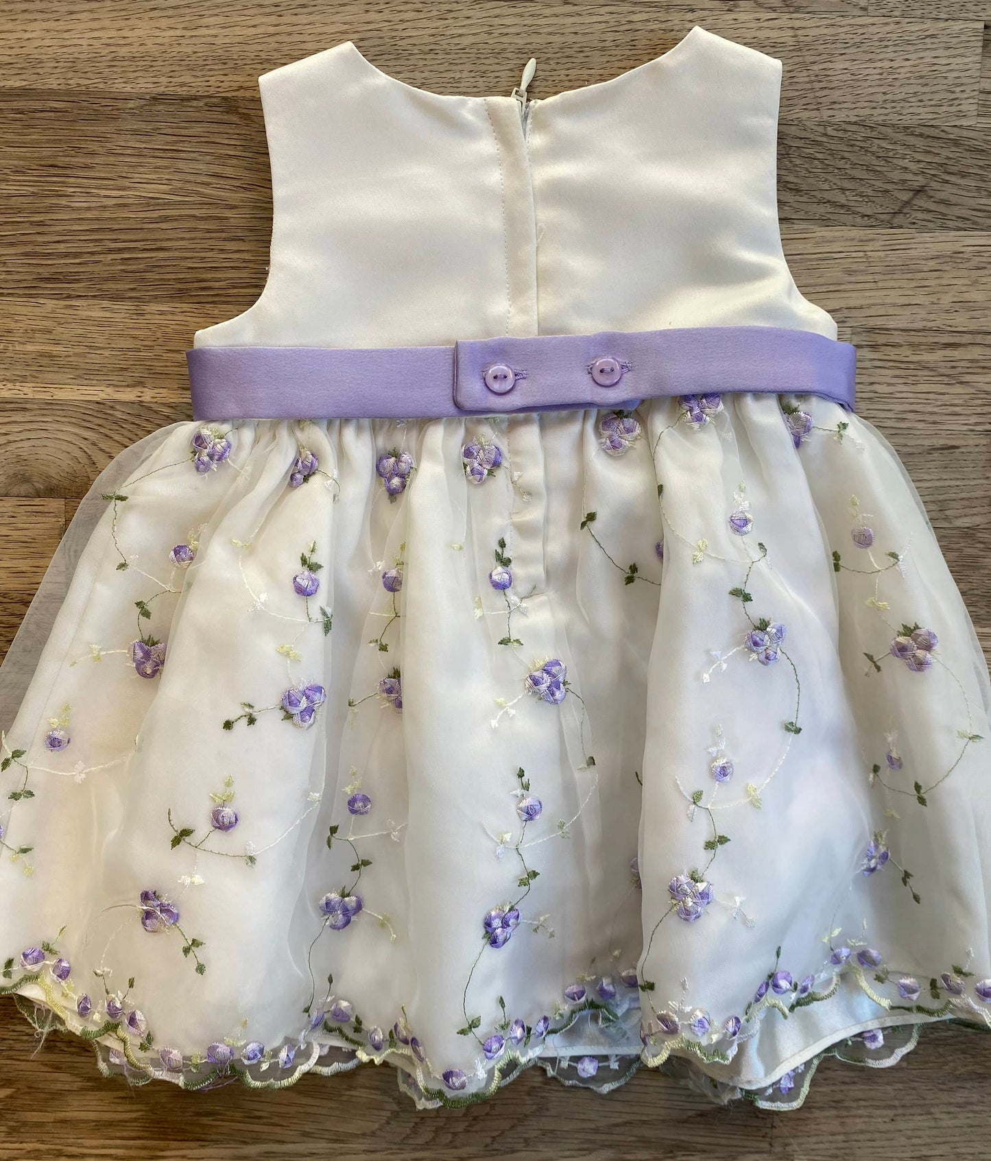 Purple Floral Dress (Pre-Loved) Size 12Months - Cinderella