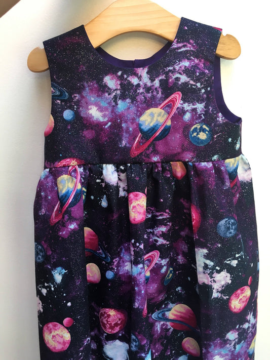 Purple Planets Dress (MADE TO ORDER)