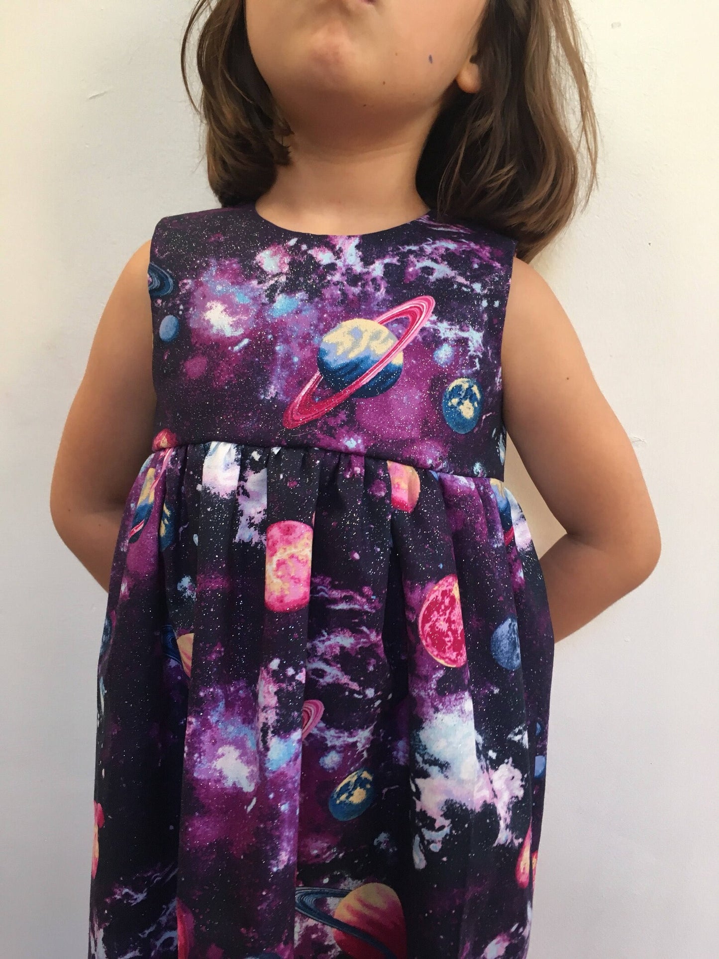 Purple Planets Dress (MADE TO ORDER)