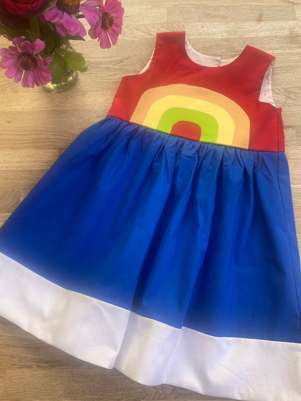 Rainbow Brite-Inspired Dress – Handmade Children's Dress, Made to Order, Sizes 2T–6T