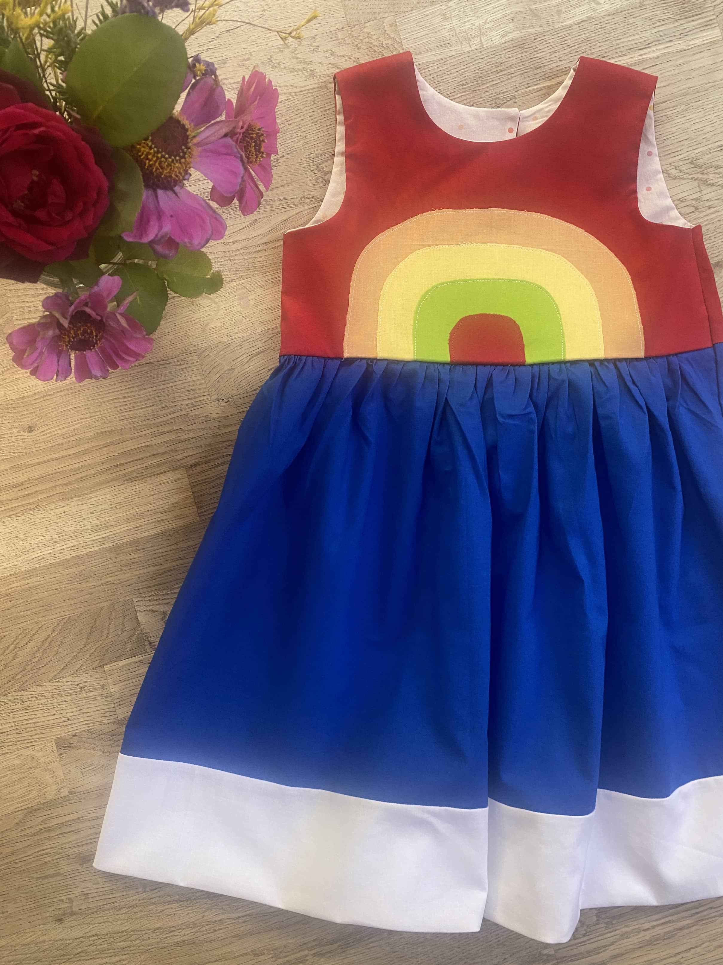 Rainbow Brite-Inspired Dress – Handmade Children's Dress, Made to Order, Sizes 2T–6T
