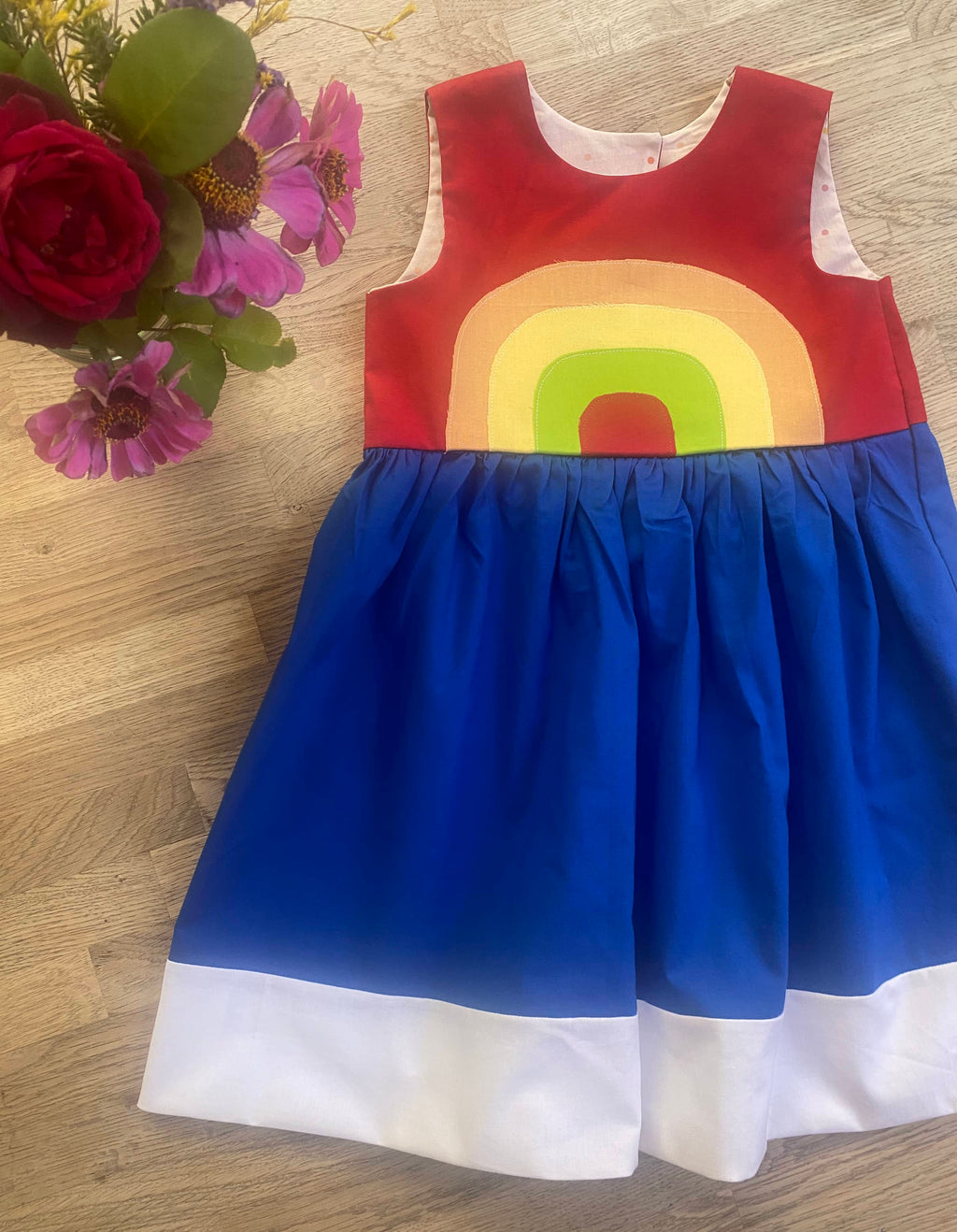 Rainbow Brite-Inspired Dress – Handmade Children's Dress, Made to Order, Sizes 2T–6T