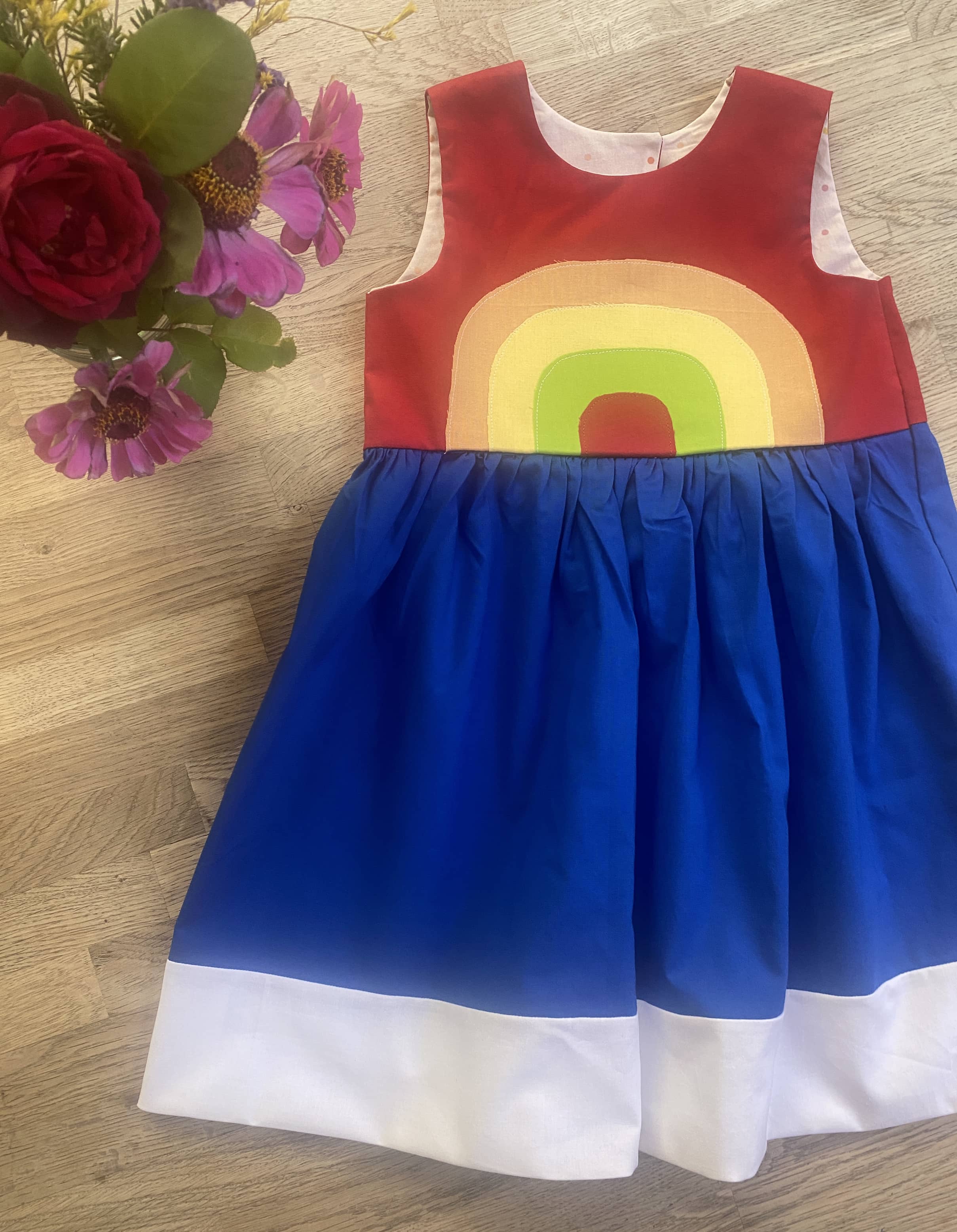 Rainbow Brite-Inspired Dress – Handmade Children's Dress, Made to Order, Sizes 2T–6T