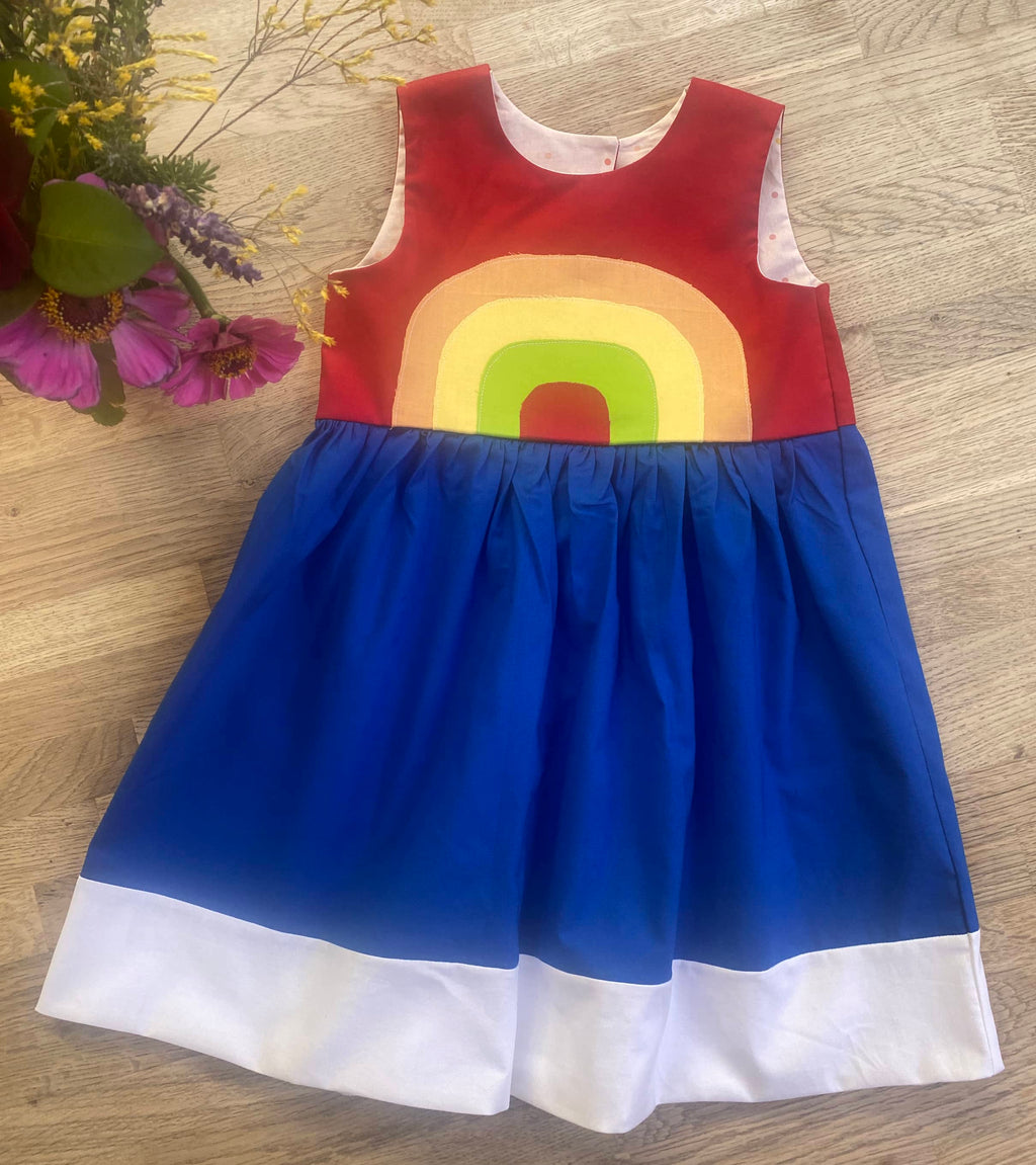 Rainbow Brite-Inspired Dress – Handmade Children's Dress, Made to Order, Sizes 2T–6T