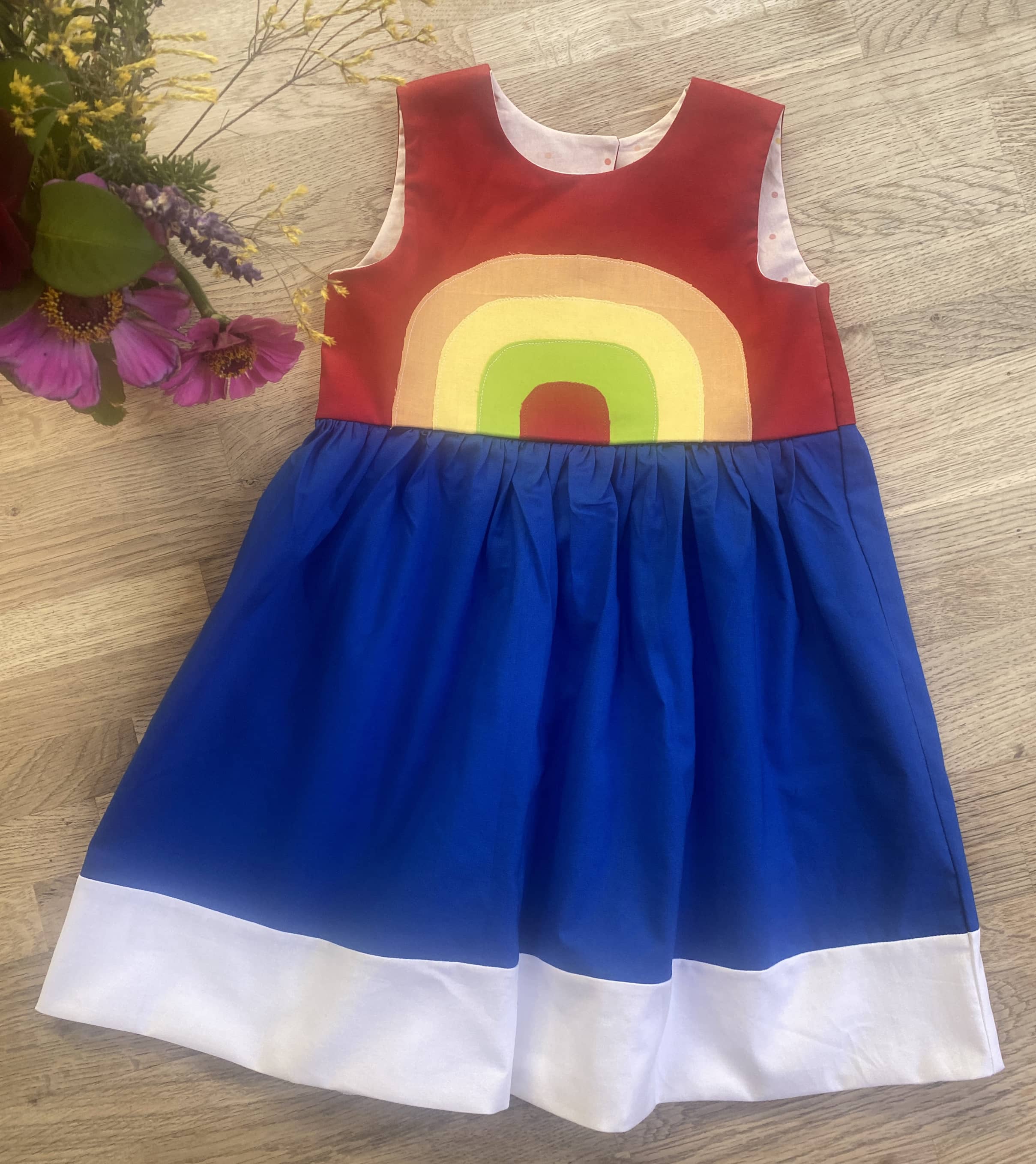 Rainbow Brite-Inspired Dress – Handmade Children's Dress, Made to Order, Sizes 2T–6T