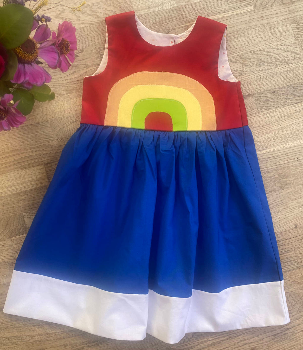 Rainbow Brite-Inspired Dress – Handmade Children's Dress, Made to Order, Sizes 2T–6T
