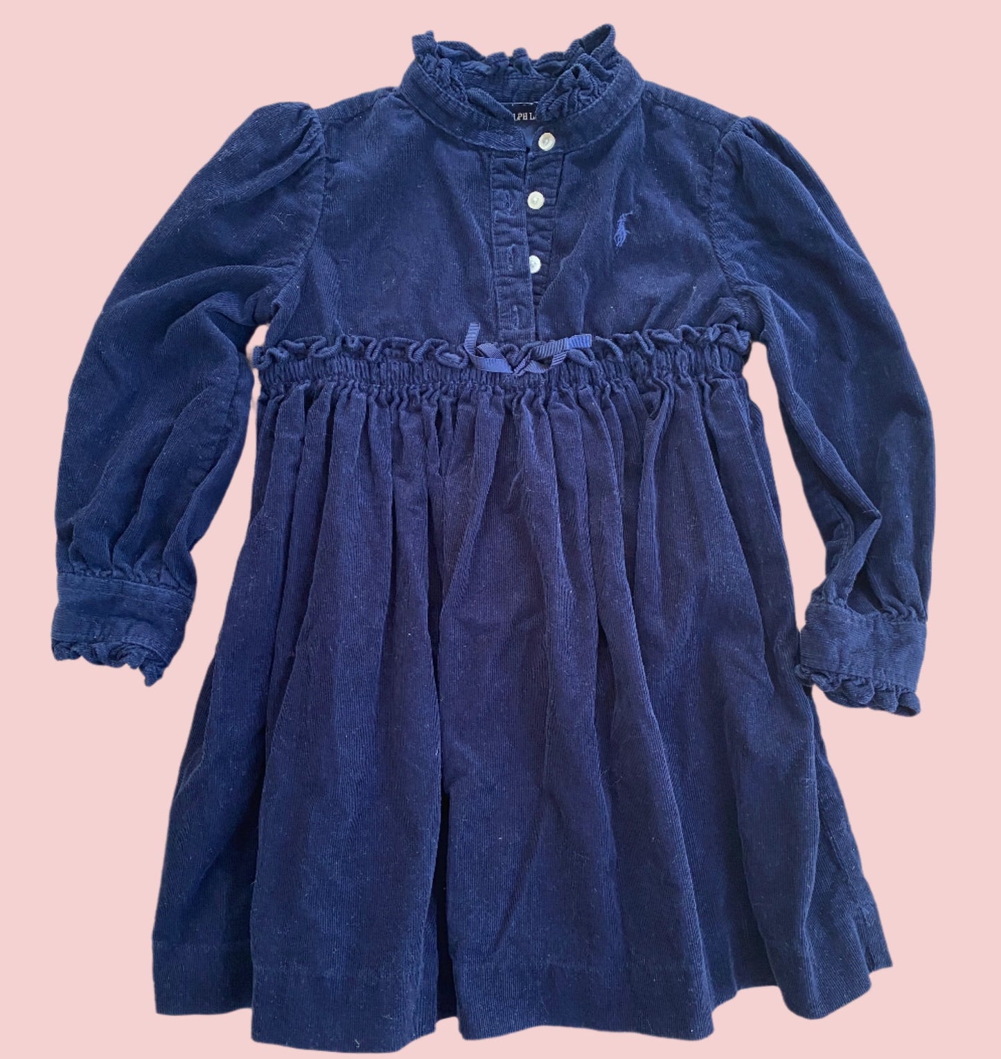 Ralph Lauren Navy Blue Corduroy Dress - 3t (Pre-Loved)