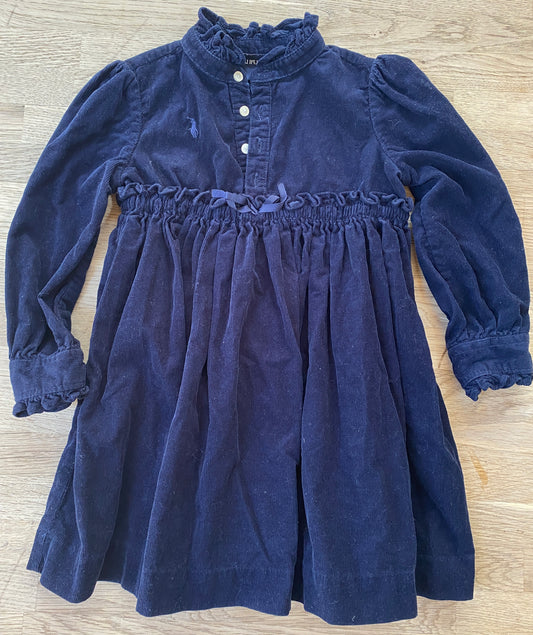 Ralph Lauren Navy Blue Corduroy Dress - 3t (Pre-Loved)