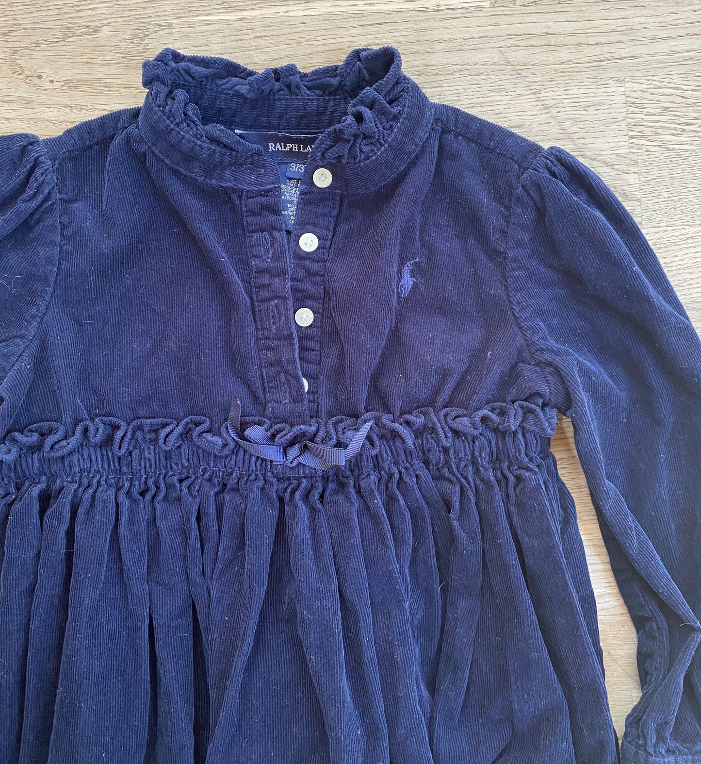 Ralph Lauren Navy Blue Corduroy Dress - 3t (Pre-Loved)