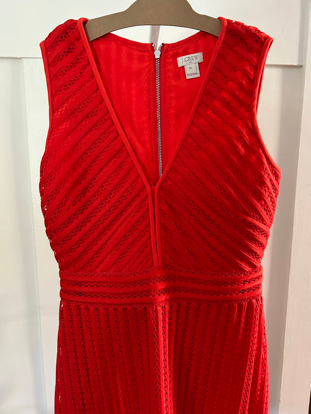 J-Crew Red Eyelet Dress (Pre-Loved) Size 00 Adult - J-Crew