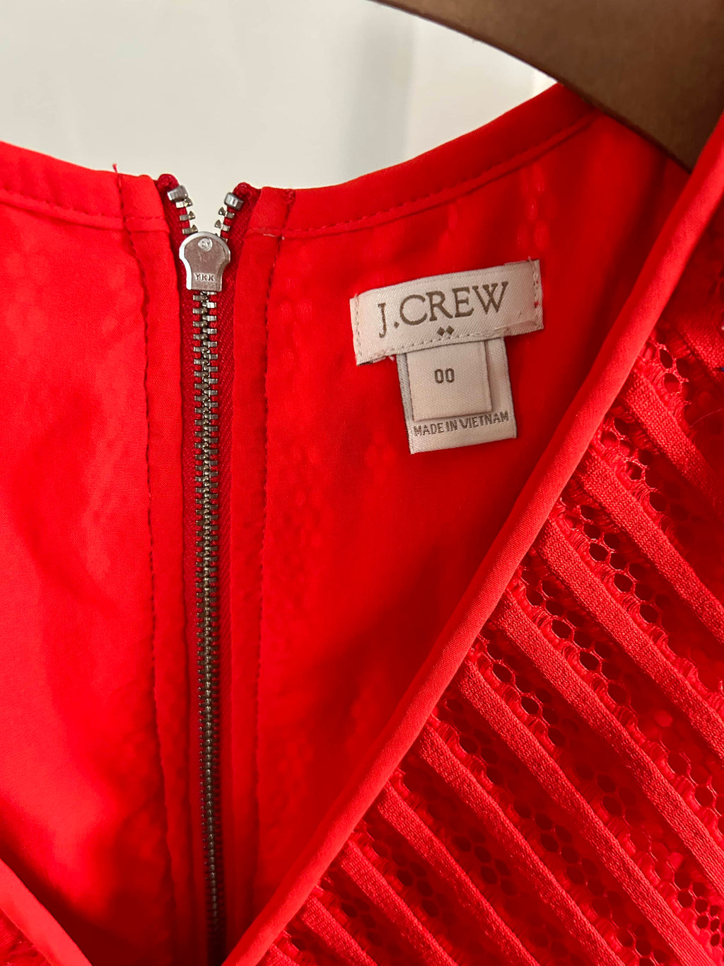 J-Crew Red Eyelet Dress (Pre-Loved) Size 00 Adult - J-Crew