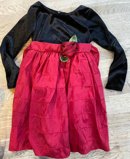 Red Holiday Dress (Pre-Loved) Size 4/5 - What a Doll