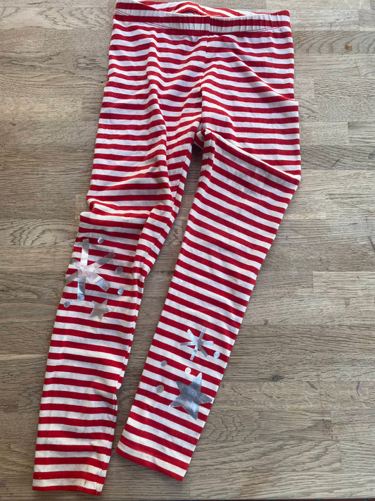 Red Candy Cane Striped Snowflake Pants (Pre-Loved) Size 7/8 - Cat & Jack