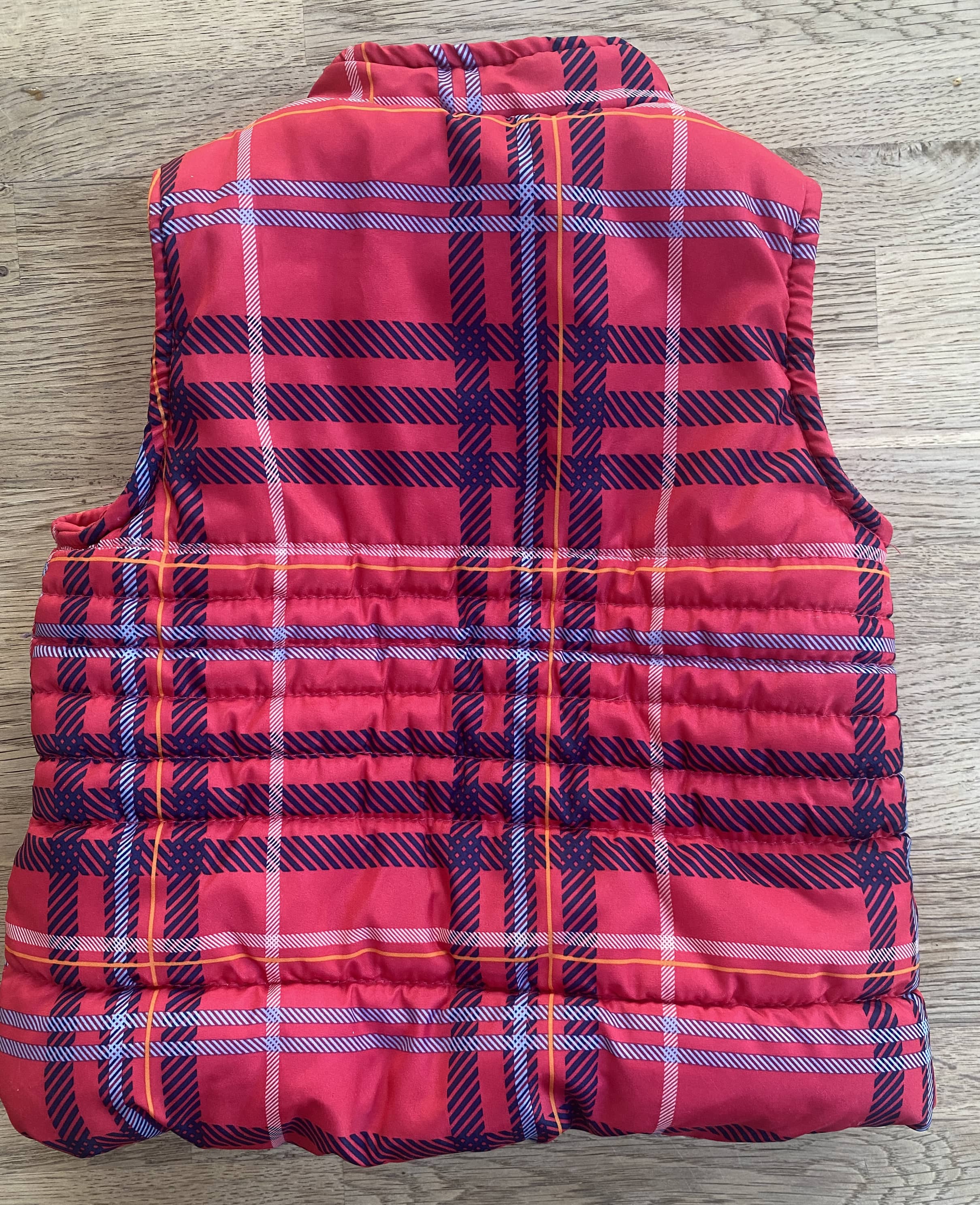 Red Plaid Puffer Vest (Pre-Loved) Size 24 Months