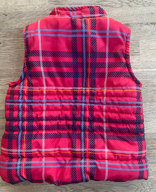 Red Plaid Puffer Vest (Pre-Loved) Size 24 Months
