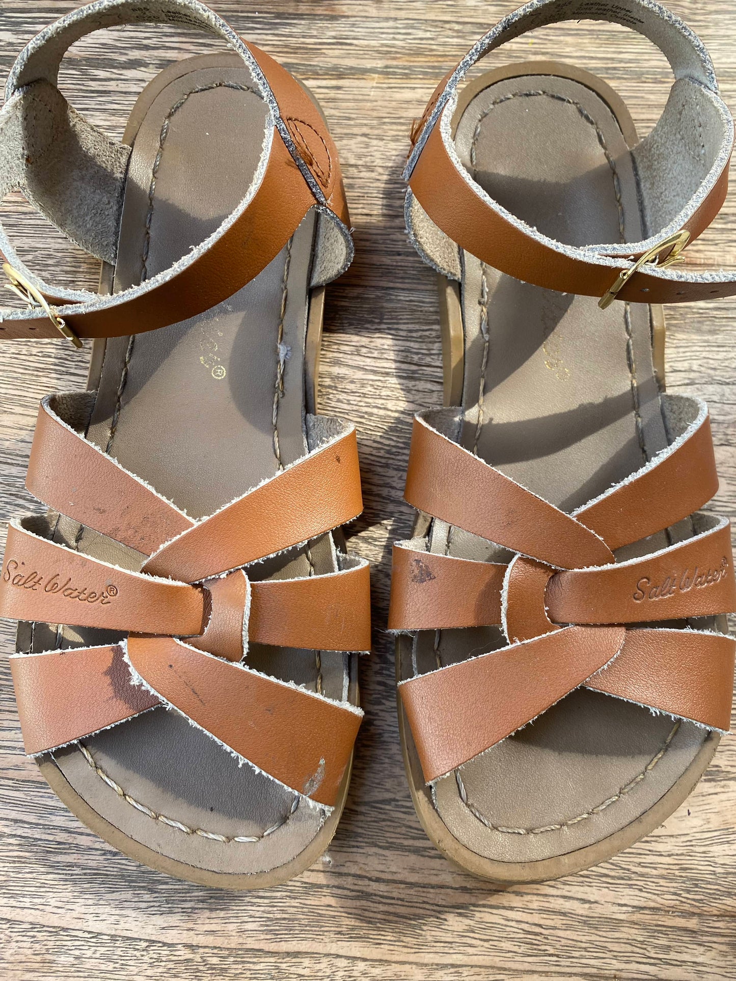 The Salt Water Sandal - Brown Sandals (Pre-Loved) Size 2