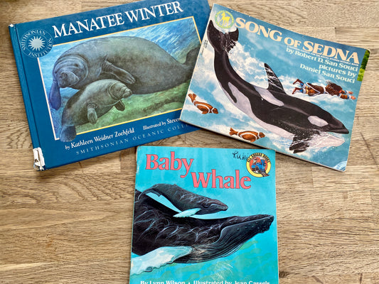 Sea Life Book Pack (Pre-Loved) 3 books - Baby Whale, Song of Sedna, Manatee