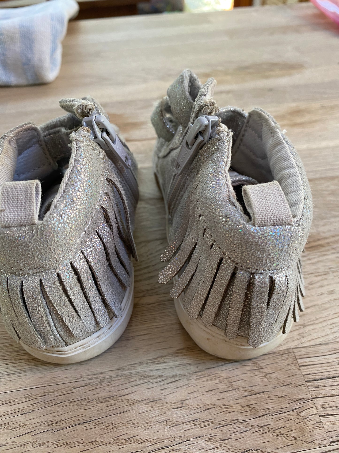 Silver Fringe Shoes (Pre-Loved) Size 10 - Gap Kids -