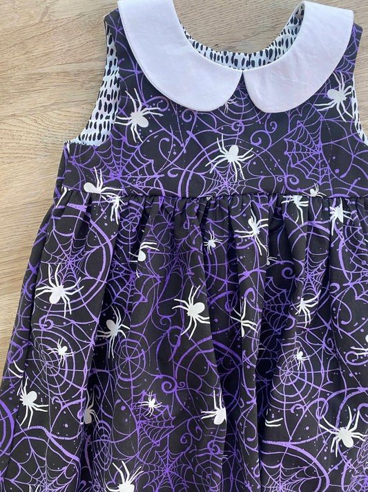 Glow in the Dark Purple & Black Spiders Dress (SAMPLE) Size 5t