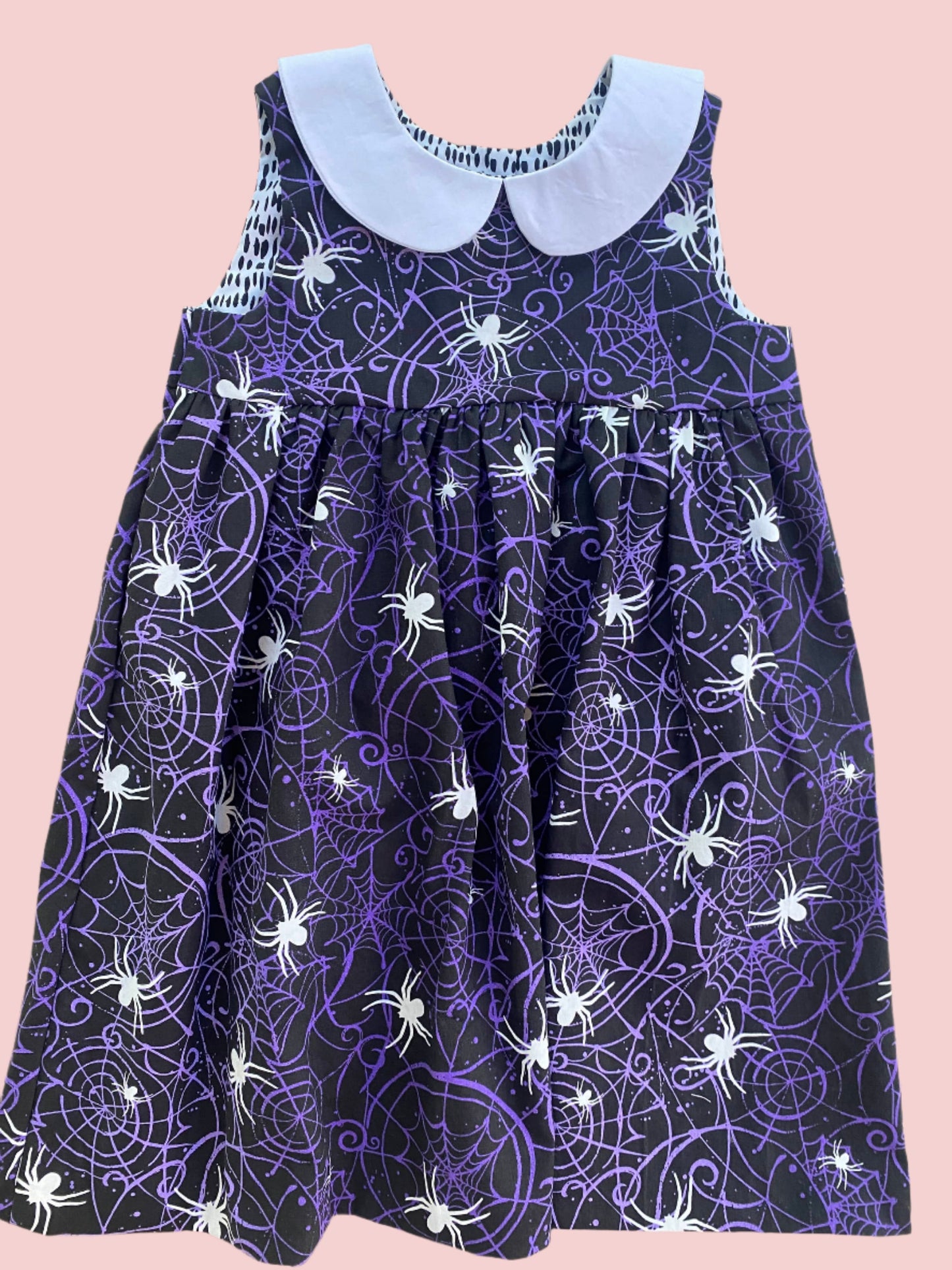 Purple Glow-in-the Dark Spiders Dress - Sample