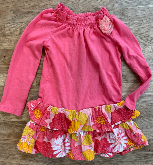 Pink Ruffle Tunic Top/Dress (Pre-Loved)